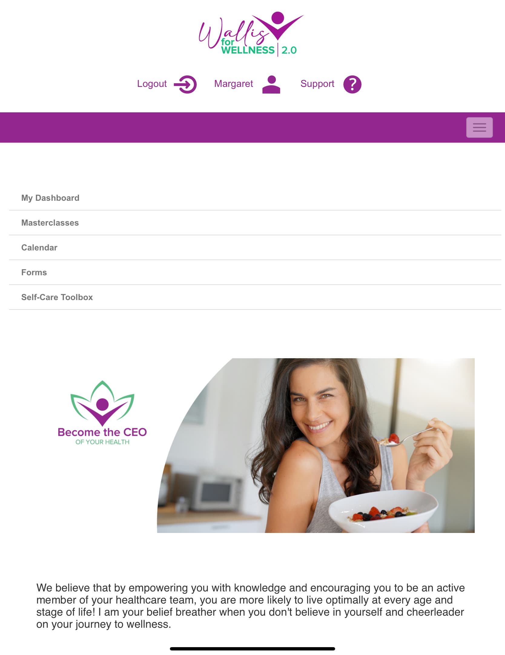 CEO Health Hub learning portal preview